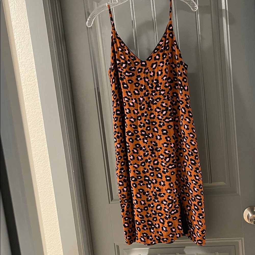 Leopard Print Slip Dress